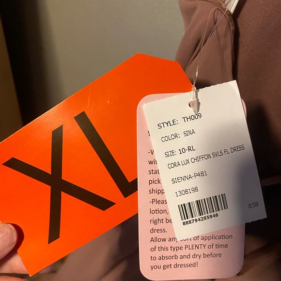 Thread Bridesmaid/Dessy · TH009 · Lux Chiffon Cross Mermaid Wrap Dress - Sienna - Picture 6 of 6